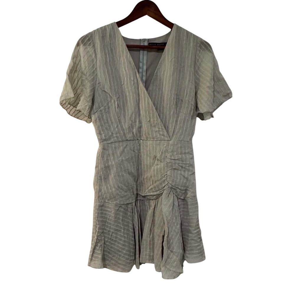 HYFVE Mini Dress Women M Sage Green Excellent Ruffle Flutter Sleeve HF21E325